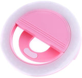 Lampara Aro con luz Led Para Celular Con Clip Y/o Selfie (ROSA)