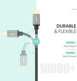 Cable USB C 3.1, UGREEN Cable Tipo C a USB A 2.0 Nylon Trenzado para Dispositivos USB Type C como MacBook, ChromeBook Pixel, Nexus, Nintendo Switch, One plus, GoPro Hero5 6, Xiaomi, LG, Huawei (0,5m)