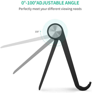 UGREEN Soporte Móvil, Multiángulo Soporte de Celular Ajustable de 0 Grados a 100 Grados para Teléfonos Móviles como iPhone, Samsung, Huawei, Xiaomi y Más (Black)