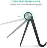 UGREEN Soporte Móvil, Multiángulo Soporte de Celular Ajustable de 0 Grados a 100 Grados para Teléfonos Móviles como iPhone, Samsung, Huawei, Xiaomi y Más (Black)