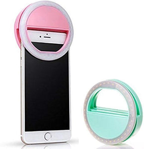 Lampara Aro con luz Led Para Celular Con Clip Y/o Selfie (ROSA)