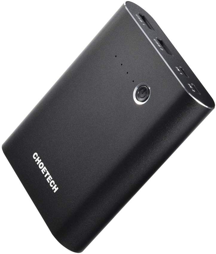 CHOETECH Cargador Portátil Power Bank, Doble Entrada (QC 2.0) Doble Salida, Externa Quick Charge 2.0 Móviles Android, Tablet más