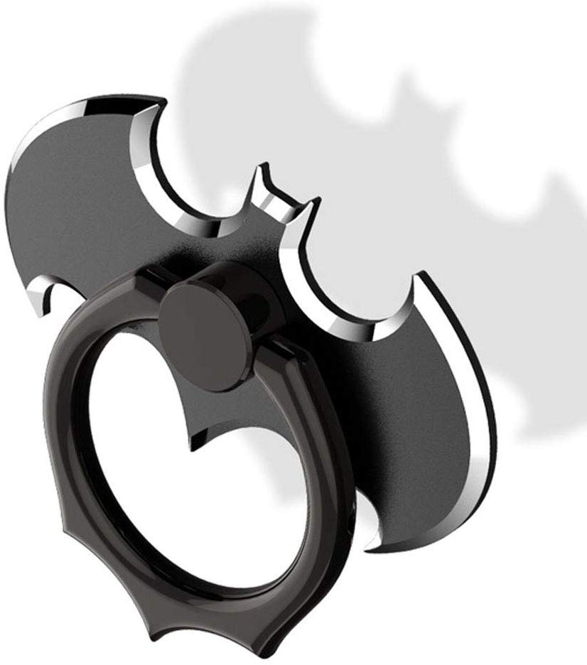 Veraly Porta Celulares Diseño Batman de Acero Inoxidable con Anillo Sujetador