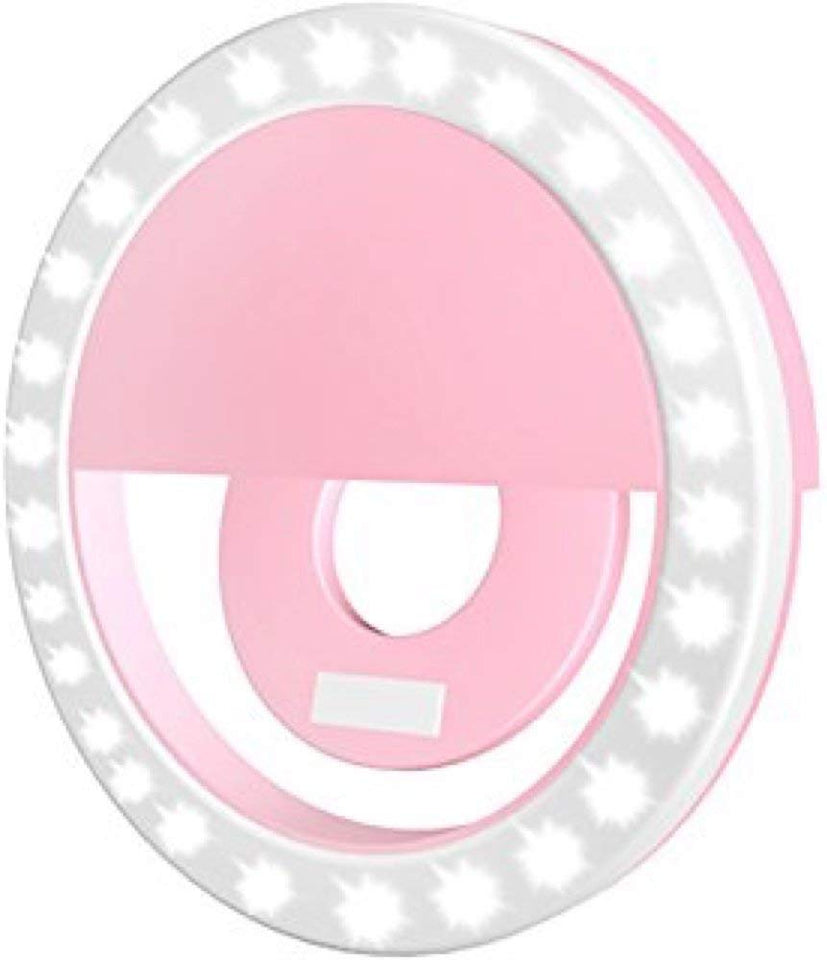 Lampara Aro con luz Led Para Celular Con Clip Y/o Selfie (ROSA)