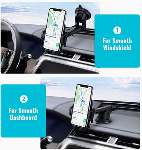 UGREEN Soporte de Celular para Auto, Soporte de 360 Grados Giratorio con Ventosa para iPhone 11/11 Pro/ 11 Pro MAX/ 8/8 Plus/XS MAX, Samsung S10/S10 Plus, Huawei P30 Pro, Xiaomi MI9 y etc, Negro