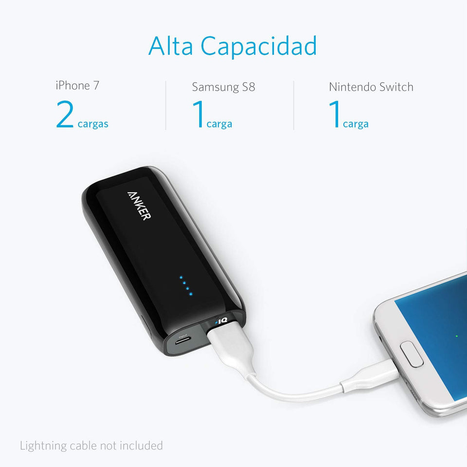 Anker batería portátil Astro 6700 mAh, Ultra-compacto, Poder IQ optimiza la velocidad de carga, Compatible con dispositivos Android, Apple, GoPro, etc., Funda transporte.