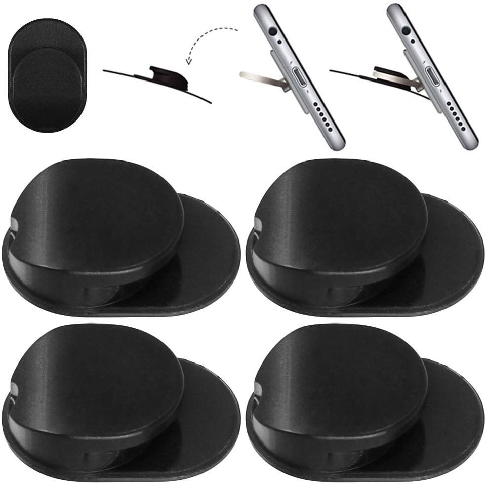 Pack de 4 soportes para anillo de teléfono celular con forma de gato, 1 paquete de soporte para tableta V de soporte para smartphone, DanziX 360 ° de rotación Soporte universal para soporte de dedos, plata, oro rosa, negro, dorado y azul