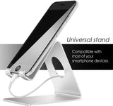 Soporte Celular, Lamicall Base Para Celular Móvil Telefono : Accesorios Base para Celular for Phone X Xs Max XR 8 7 6 Plus,Samsung s9 s8 s8s Plus edge,Huawei P20 Lite pro Nova 3 Mate 10 Lite,Xiaomi Mi 8 Band 3 a2 lite Redmi Note 5 -Plata