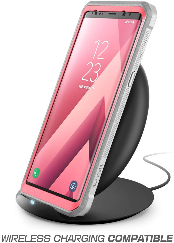 Estuche de funda resistente de cuerpo completo SUPCASE Unicorn Beetle Pro para Samsung Galaxy Note 8 (2017), Rosa/Gris