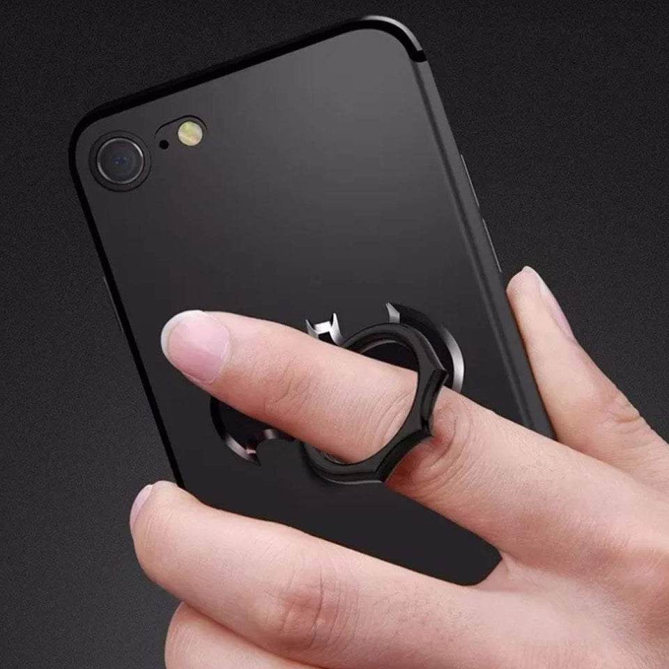 Veraly Porta Celulares Diseño Batman de Acero Inoxidable con Anillo Sujetador