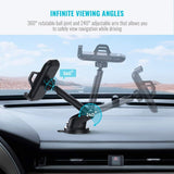 UGREEN Soporte de Celular para Auto, Soporte de 360 Grados Giratorio con Ventosa para iPhone 11/11 Pro/ 11 Pro MAX/ 8/8 Plus/XS MAX, Samsung S10/S10 Plus, Huawei P30 Pro, Xiaomi MI9 y etc, Negro