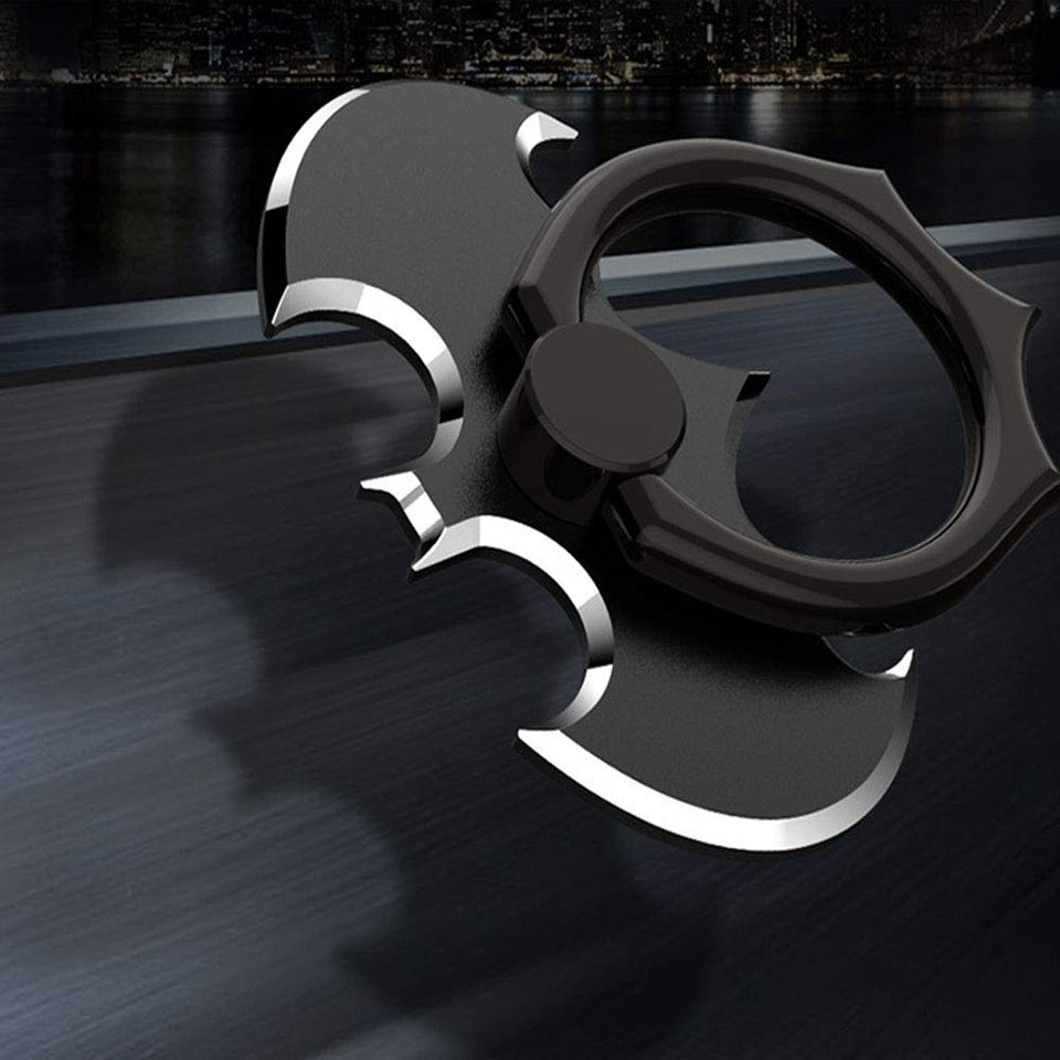 Veraly Porta Celulares Diseño Batman de Acero Inoxidable con Anillo Sujetador