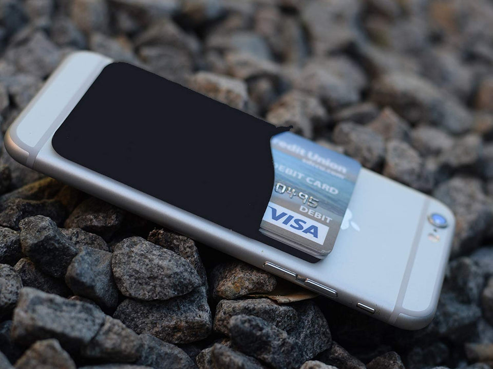 Porta Tarjetas para Celular, Portatarjetas para iPhone, Bolsa portatarjetas para [Incluye 3 Piezas] Tarjetero Adhesivo para Celular Safe Slot Tech Pocket (Mixto)