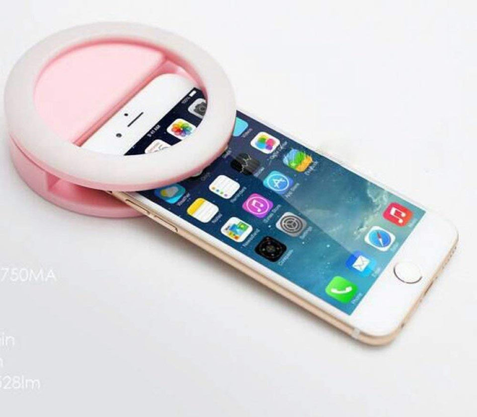 Lampara Aro con luz Led Para Celular Con Clip Y/o Selfie (ROSA)