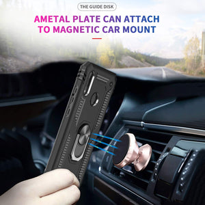 LeYi Funda Huawei Y9 2019 Case con HD Protector de Pantalla, 360 Ring Soporte Metal Magnetic Armor Rudo Hard PC y Soft Silicon TPU Bumper Slim Gel Cover Carcasa para Celular Y9 2019, Negro