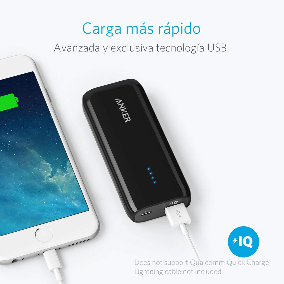 Anker batería portátil Astro 6700 mAh, Ultra-compacto, Poder IQ optimiza la velocidad de carga, Compatible con dispositivos Android, Apple, GoPro, etc., Funda transporte.