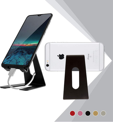 Xpectway Soporte Celular y Tablet - Dock para Escritorio - Base para Teléfono Movil - Stand para Smartphone - Accesorio Compatible con iPhone, iPad, Samsung, Huawei, Xiaomi, LG, Motorola (Negro)