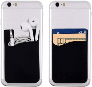 Porta Tarjetas para Celular, Portatarjetas para iPhone, Bolsa portatarjetas para [Incluye 3 Piezas] Tarjetero Adhesivo para Celular Safe Slot Tech Pocket (Mixto)
