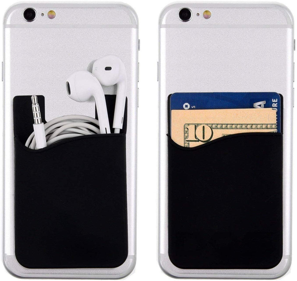 Porta Tarjetas para Celular, Portatarjetas para iPhone, Bolsa portatarjetas para [Incluye 3 Piezas] Tarjetero Adhesivo para Celular Safe Slot Tech Pocket (Mixto)