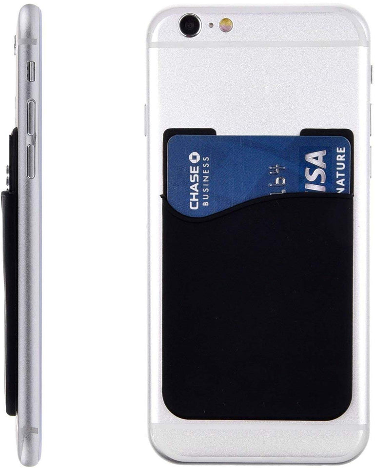 Porta Tarjetas para Celular, Portatarjetas para iPhone, Bolsa portatarjetas para [Incluye 3 Piezas] Tarjetero Adhesivo para Celular Safe Slot Tech Pocket (Mixto)