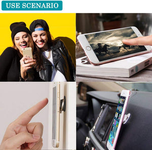 Soporte para anillo de dedo para teléfono YuCool 2 Pack, Soporte giratorio para teléfono celular universal de 360 ° Soporte para montaje con agarre de lazo para iPhone, Samsung Galaxy + Montaje de anillo para anillo de 4 piezas - Negro, Oro rosa