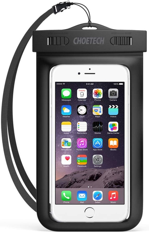 Funda Impermeable para Celular,CHOETECH Bolsa Impermeable Celular Universal Funda Sumergible para iPhone XS/XS Max/XR/X/8/7/6,Samsung Galaxy S10/S9/S8/S7/S6,Sony,LG,Huawei,Xiaomi y otros 6.5 Pulgadas