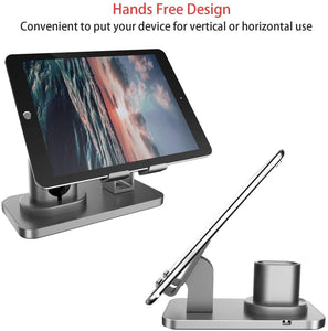 Soporte para Reloj, Manricle Soporte para Teléfono, Multifunción 3 En1 Soporte para reloj Teléfono y Airpods, Soporte para Estación De Carga Compatible con Teléfonos/Apple Watch/ Sumsung / iPhone / iPad y Relojes(Gris) (Gris)