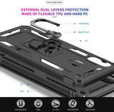 LeYi Funda Huawei Y9 2019 Case con HD Protector de Pantalla, 360 Ring Soporte Metal Magnetic Armor Rudo Hard PC y Soft Silicon TPU Bumper Slim Gel Cover Carcasa para Celular Y9 2019, Negro