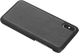 AmazonBasics Funda desmontable tipo cartera, cuero sintético, para teléfono iPhone X, gris oscuro